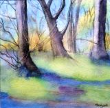 09 - Margaret Cross ' Bluebell Wood' Watercolour.JPG